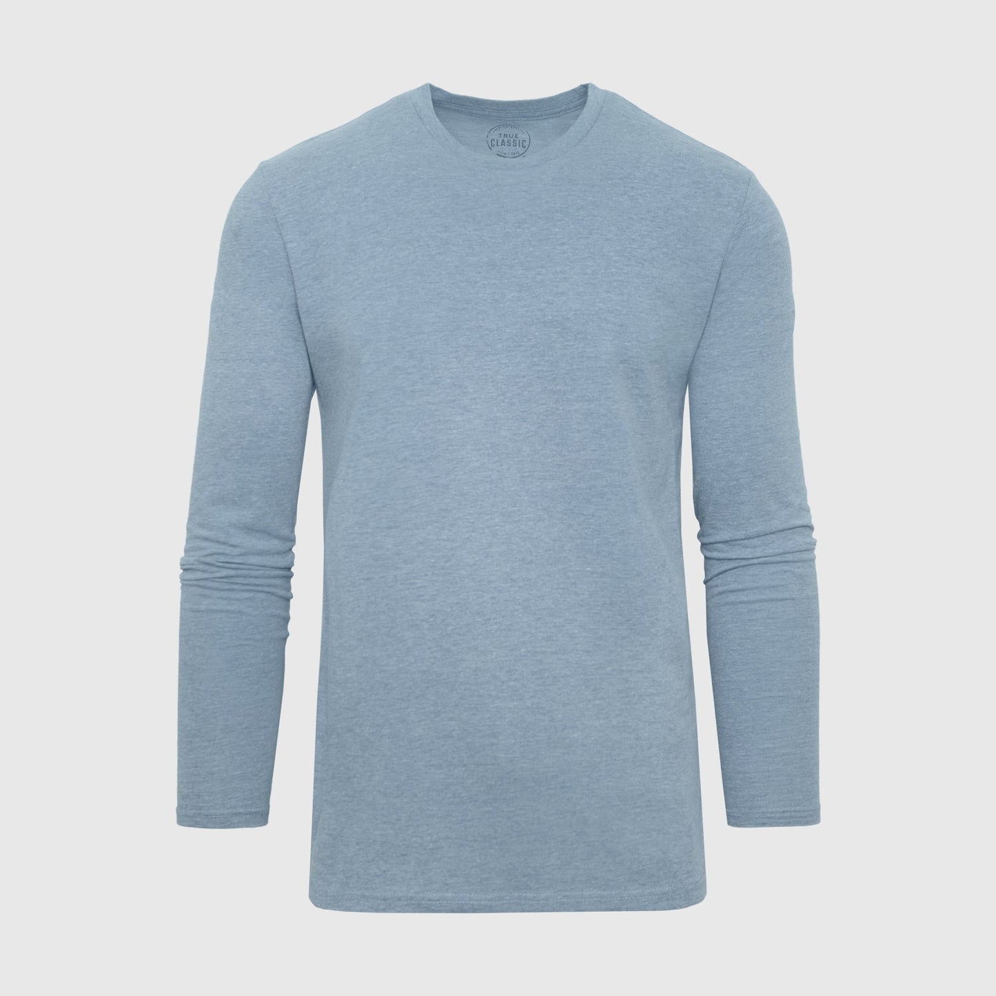 Heather Indigo Classic Long Sleeve Crew Neck