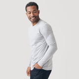 Light Gray Long Sleeve Crew Neck Tee