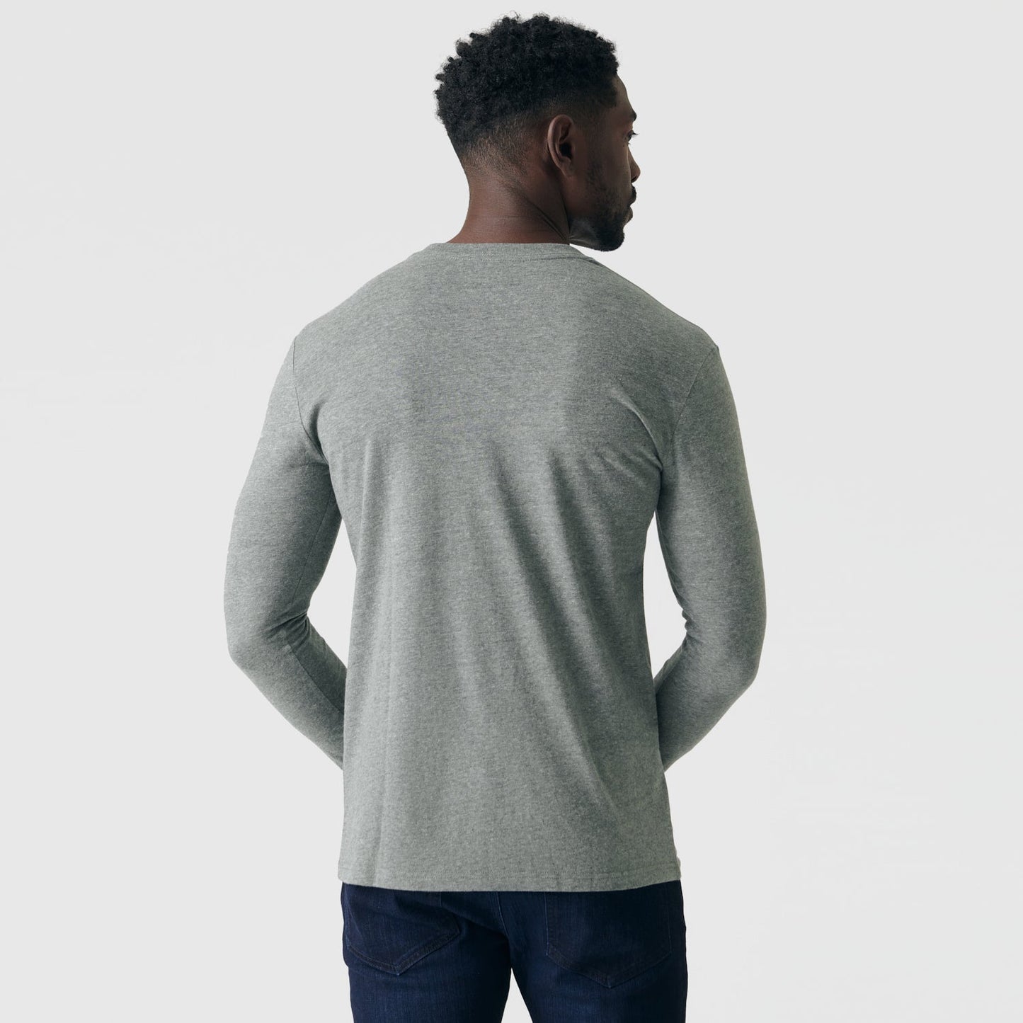 Heather Hunter Green Long Sleeve Crew Neck Tee