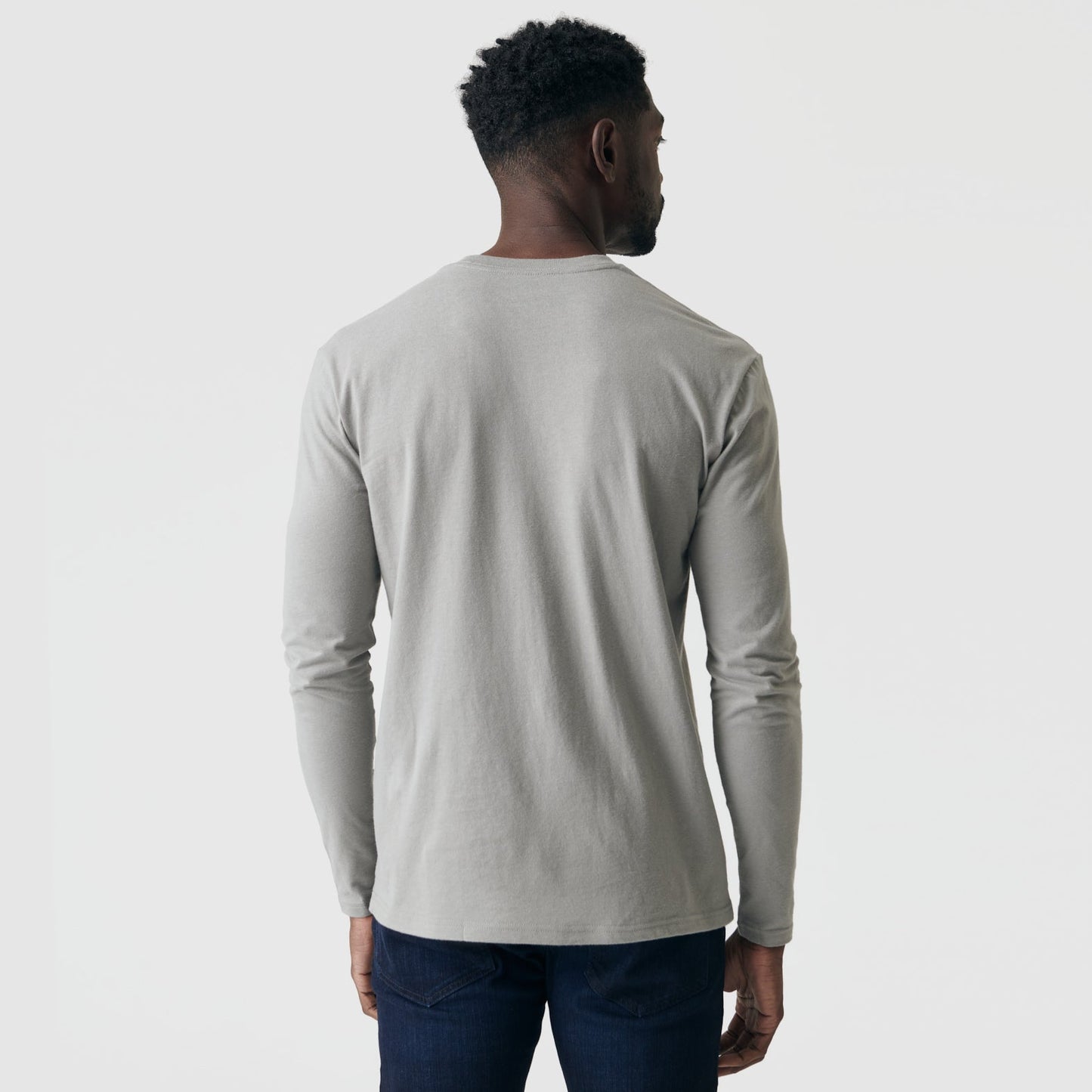 Iron Gray Long Sleeve Crew Neck Tee