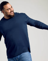Navy Classic Long Sleeve Crew Neck
