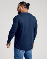 Navy Classic Long Sleeve Crew Neck