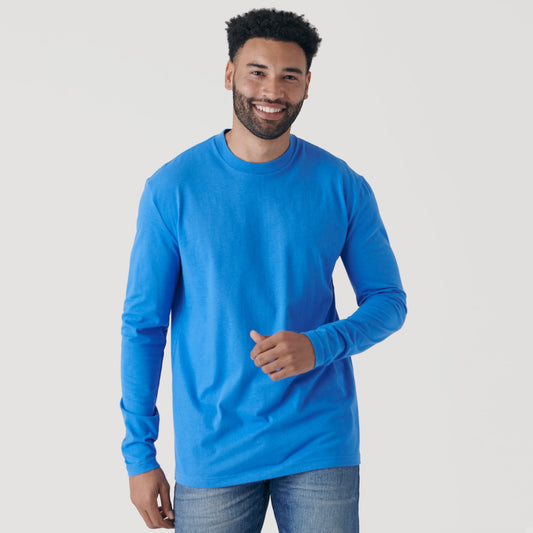 Periwinkle Blue Long Sleeve Crew Neck Tee