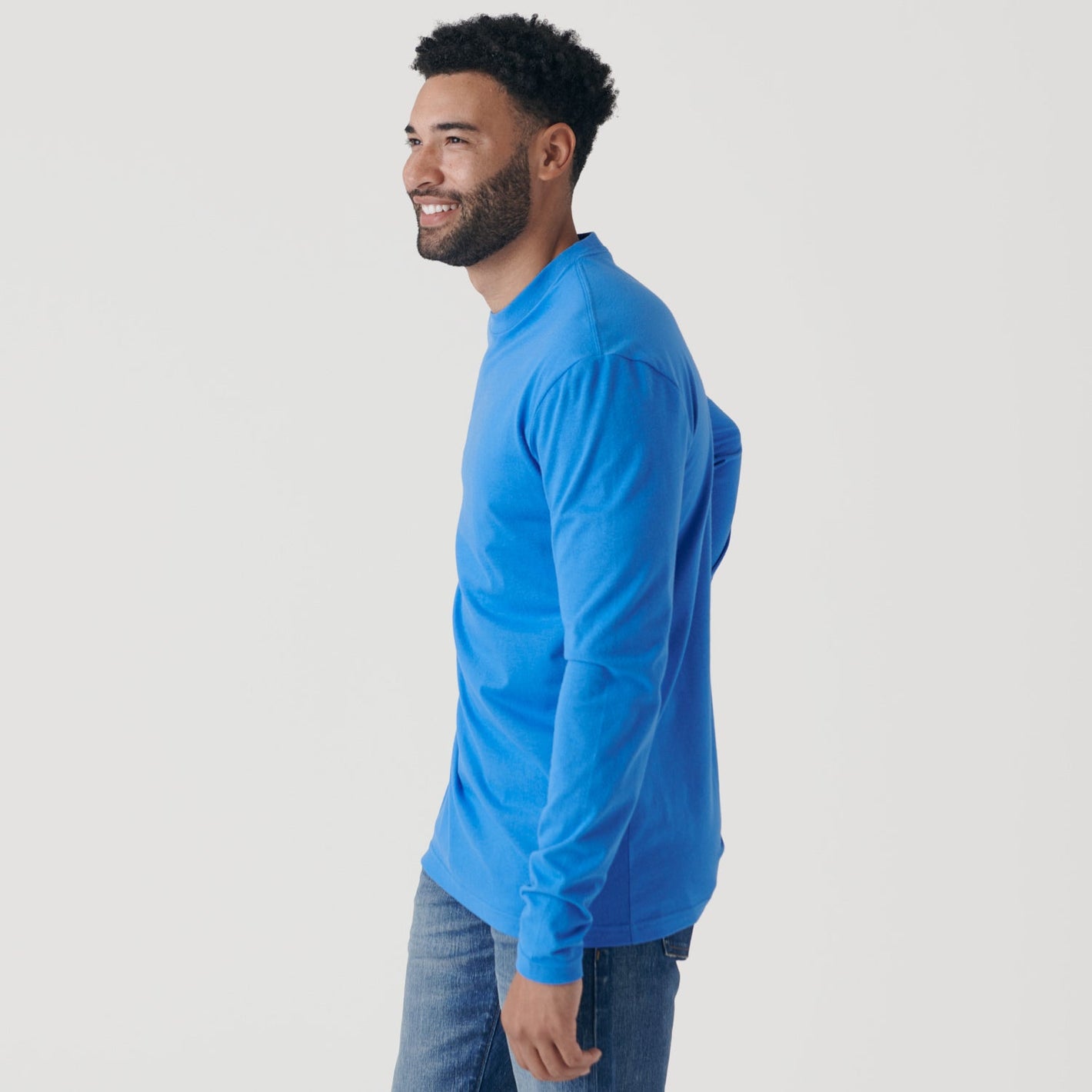 Periwinkle Blue Long Sleeve Crew Neck Tee