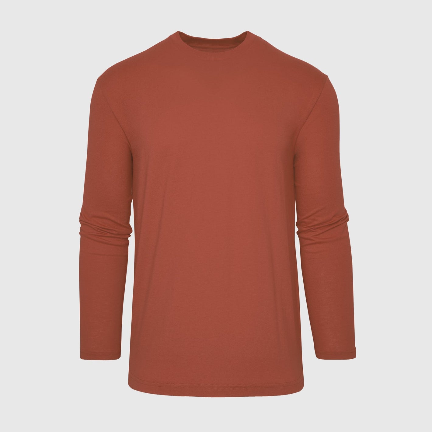 Rust Long Sleeve Crew Neck Tee