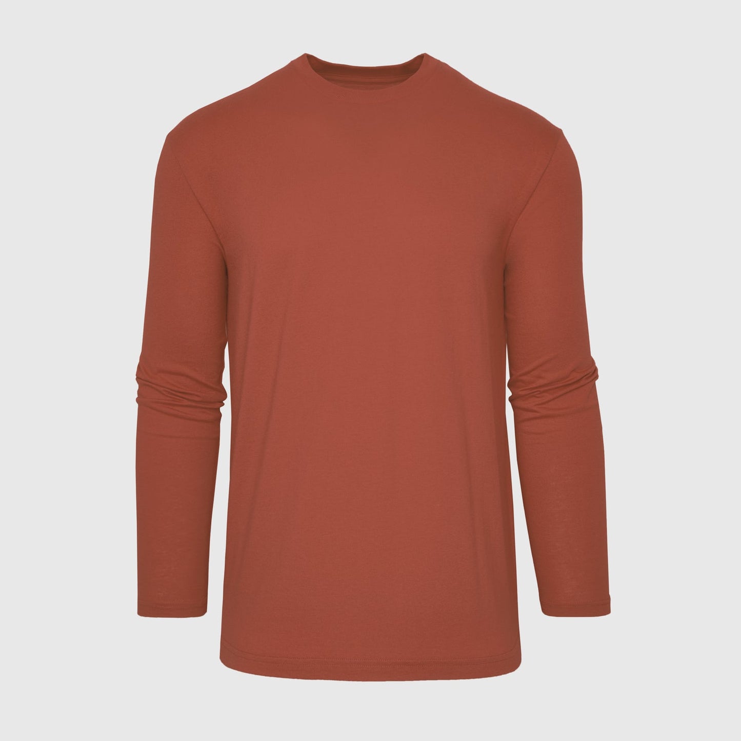 Rust Long Sleeve Crew Neck Tee