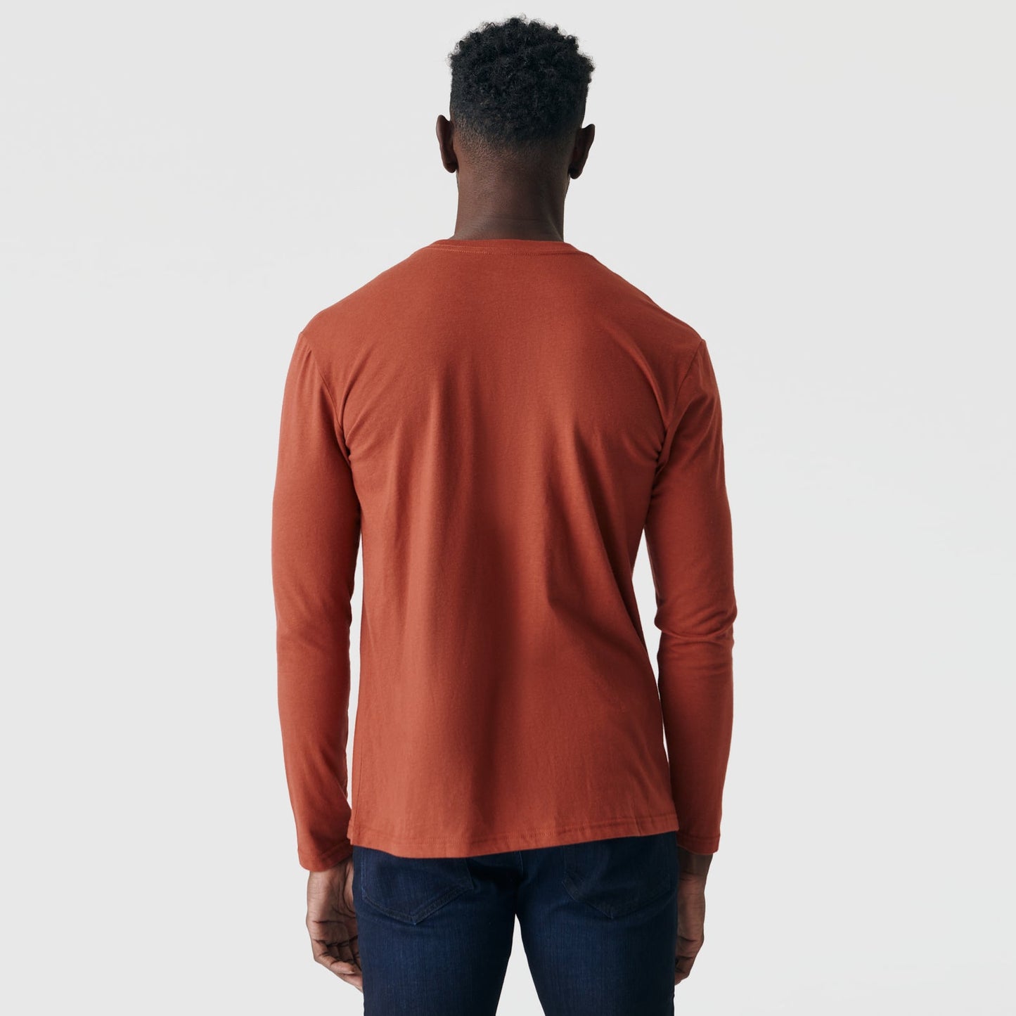 Rust Long Sleeve Crew Neck Tee