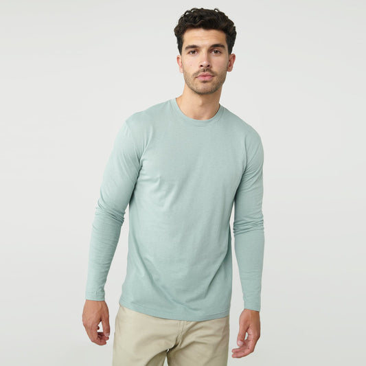 Sage Long Sleeve Crew Neck Tee