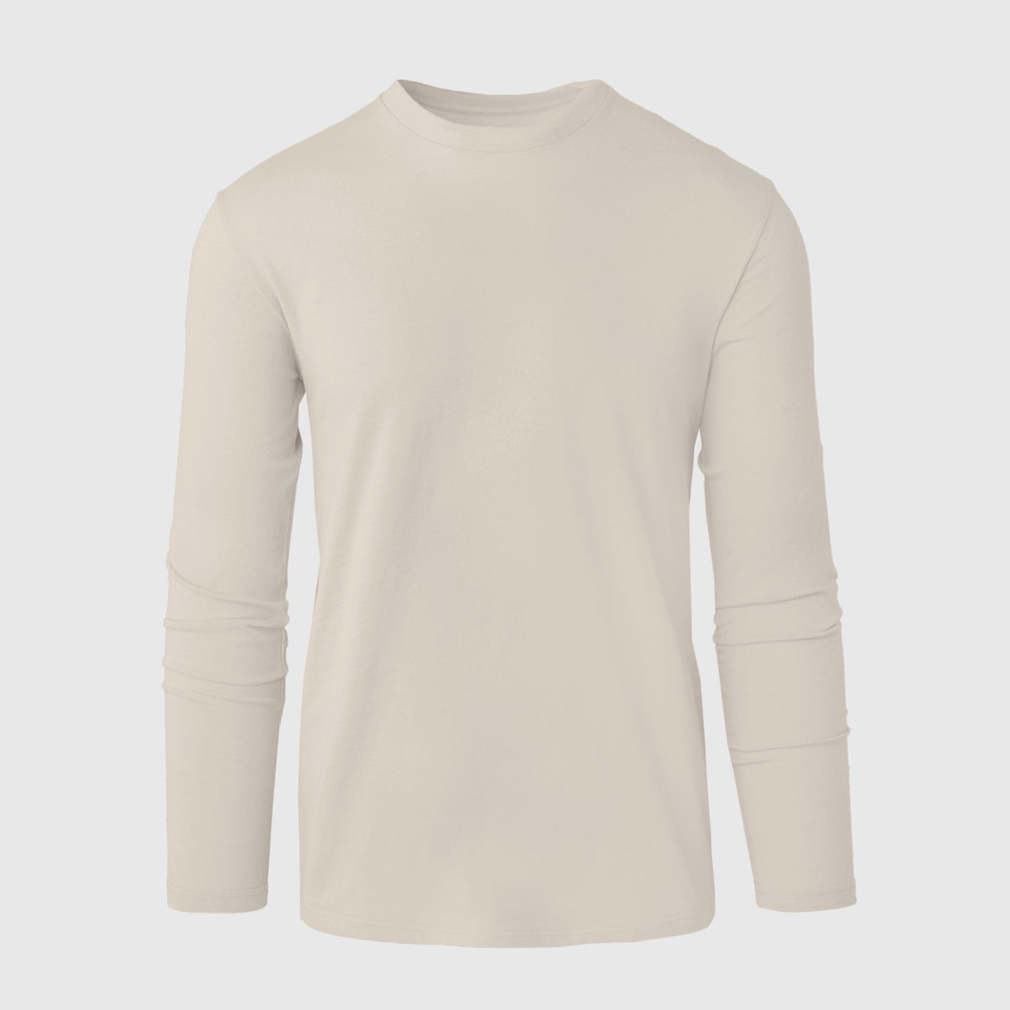 Sandstone Long Sleeve Crew Neck Tee