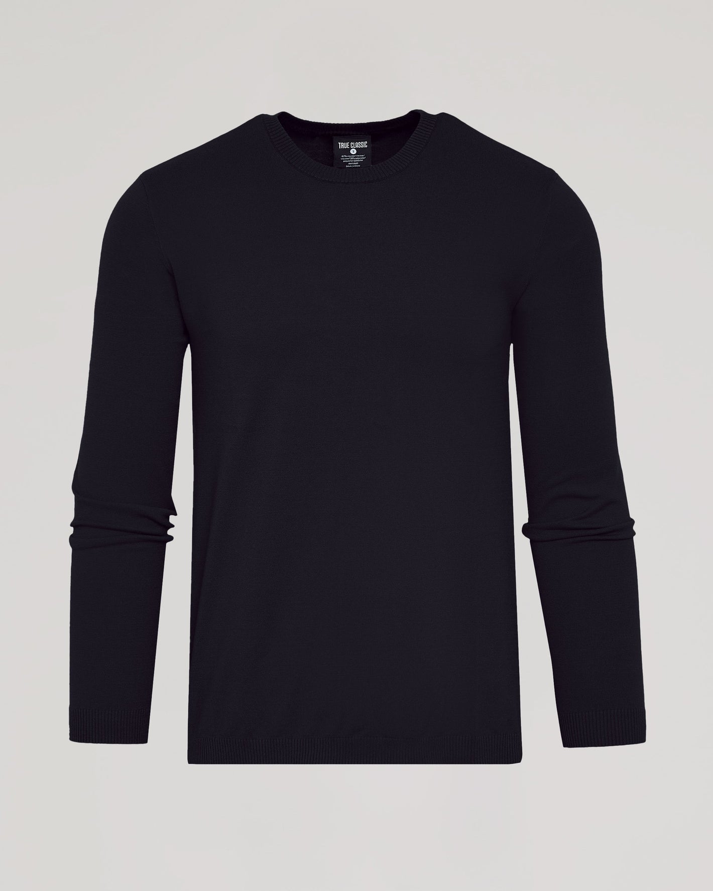 Black Dressy Crew Neck Sweater