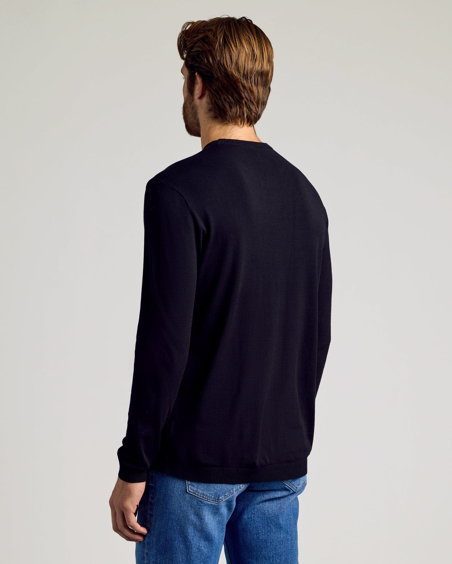 Black Dressy Crew Neck Sweater
