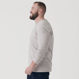 Light Gray Classic Long Sleeve Henley
