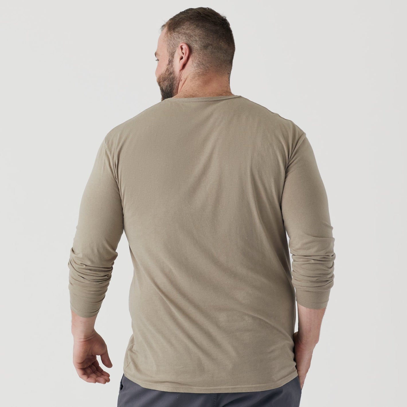 Military Beige Classic Long Sleeve Henley