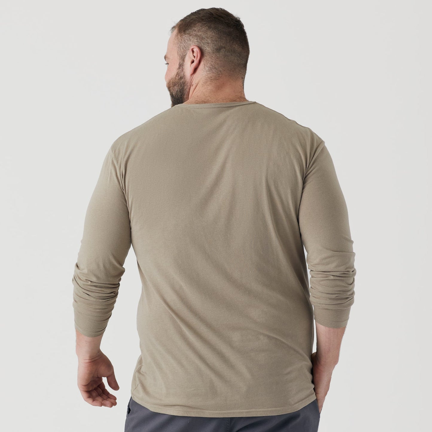 Military Beige Classic Long Sleeve Henley