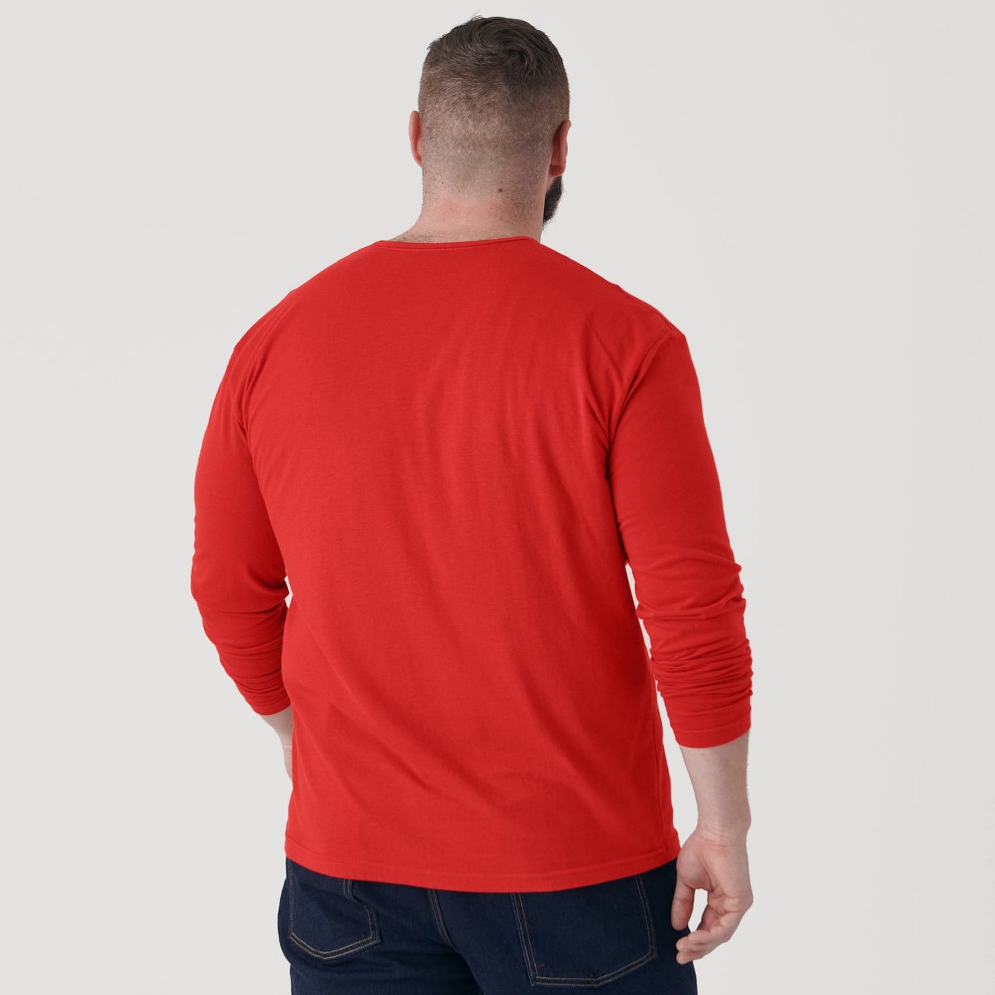 True Red Classic Long Sleeve Henley