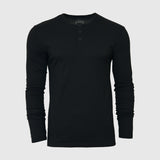 Black Classic Long Sleeve Henley