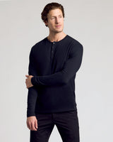 Black Classic Long Sleeve Henley