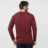Burgundy Classic Long Sleeve Henley