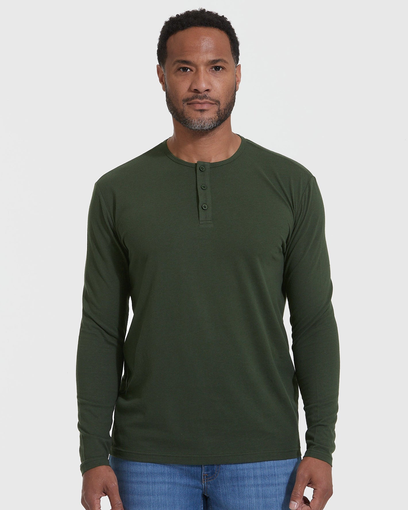 Dark Olive Classic Long Sleeve Henley