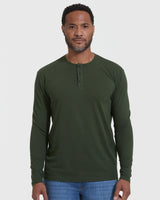 Dark Olive Classic Long Sleeve Henley