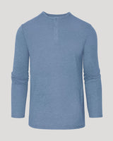 Dark Heather Vintage Navy Classic Long Sleeve Henley