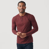 Heather Burgundy Classic Long Sleeve Henley