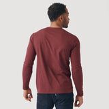Heather Burgundy Classic Long Sleeve Henley