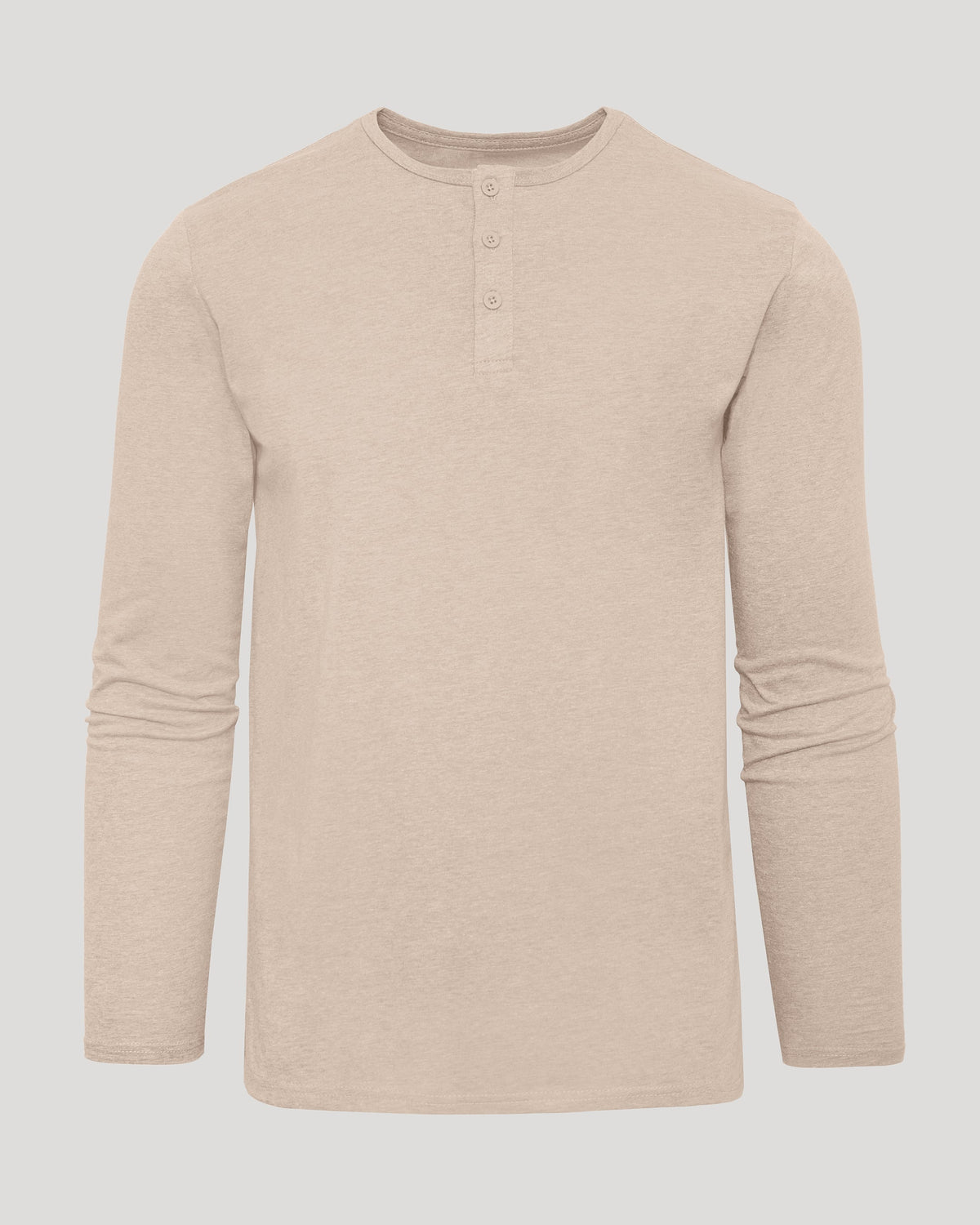 Heather Camel Classic Long Sleeve Henley
