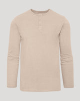 Heather Camel Classic Long Sleeve Henley