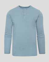 Heather Sapphire Classic Long Sleeve Henley
