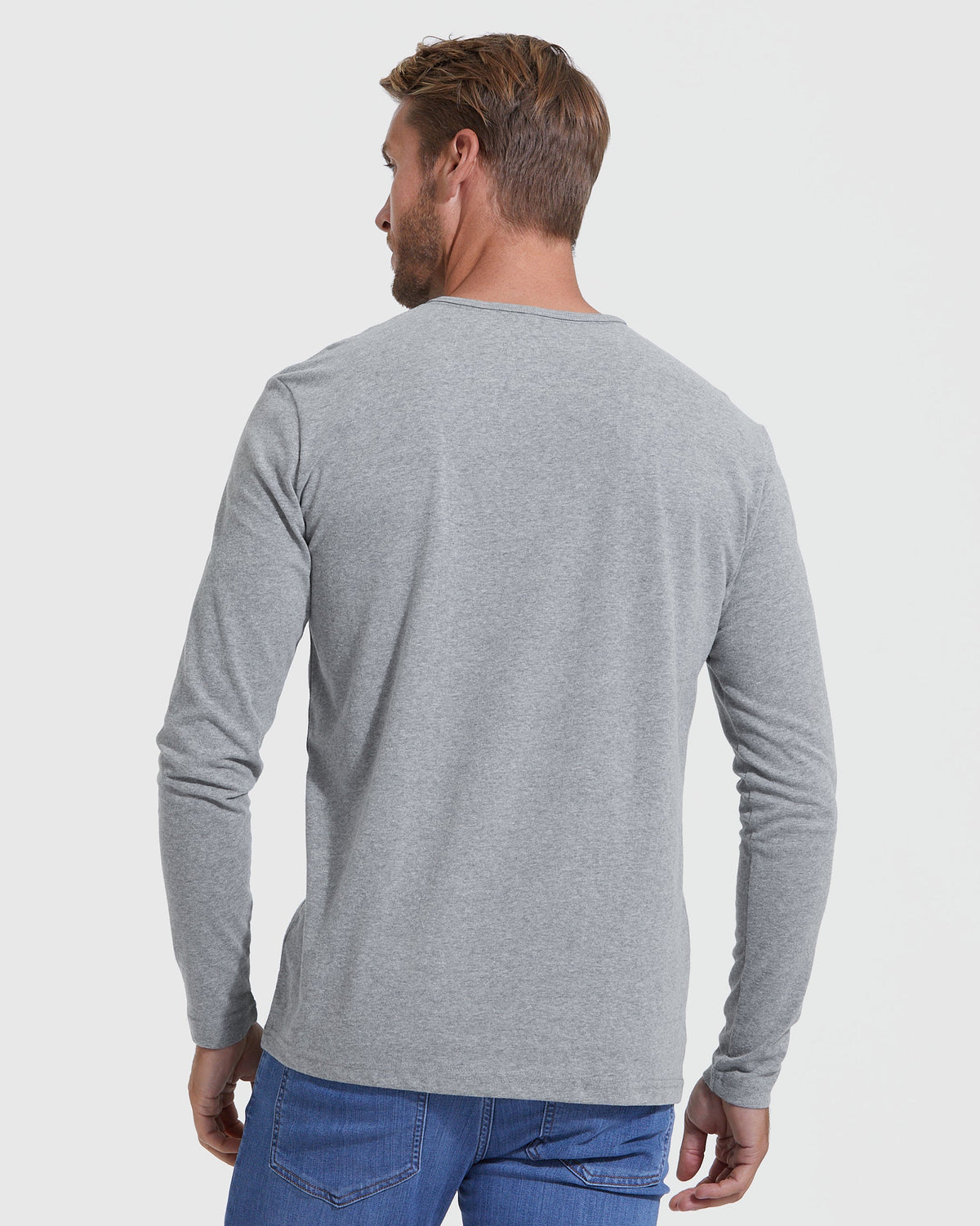 Heather Gray Classic Long Sleeve Henley