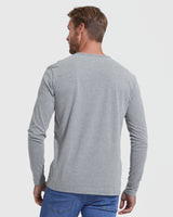 Heather Gray Classic Long Sleeve Henley