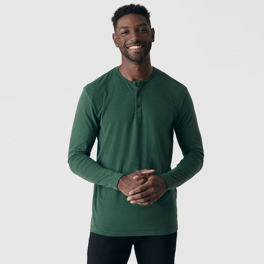 Hunter Green Classic Long Sleeve Henley