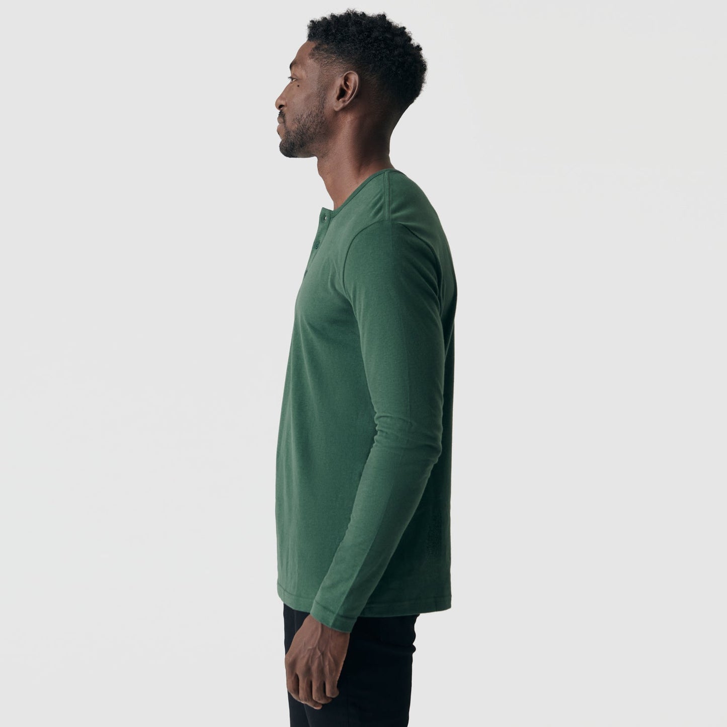 Hunter Green Classic Long Sleeve Henley