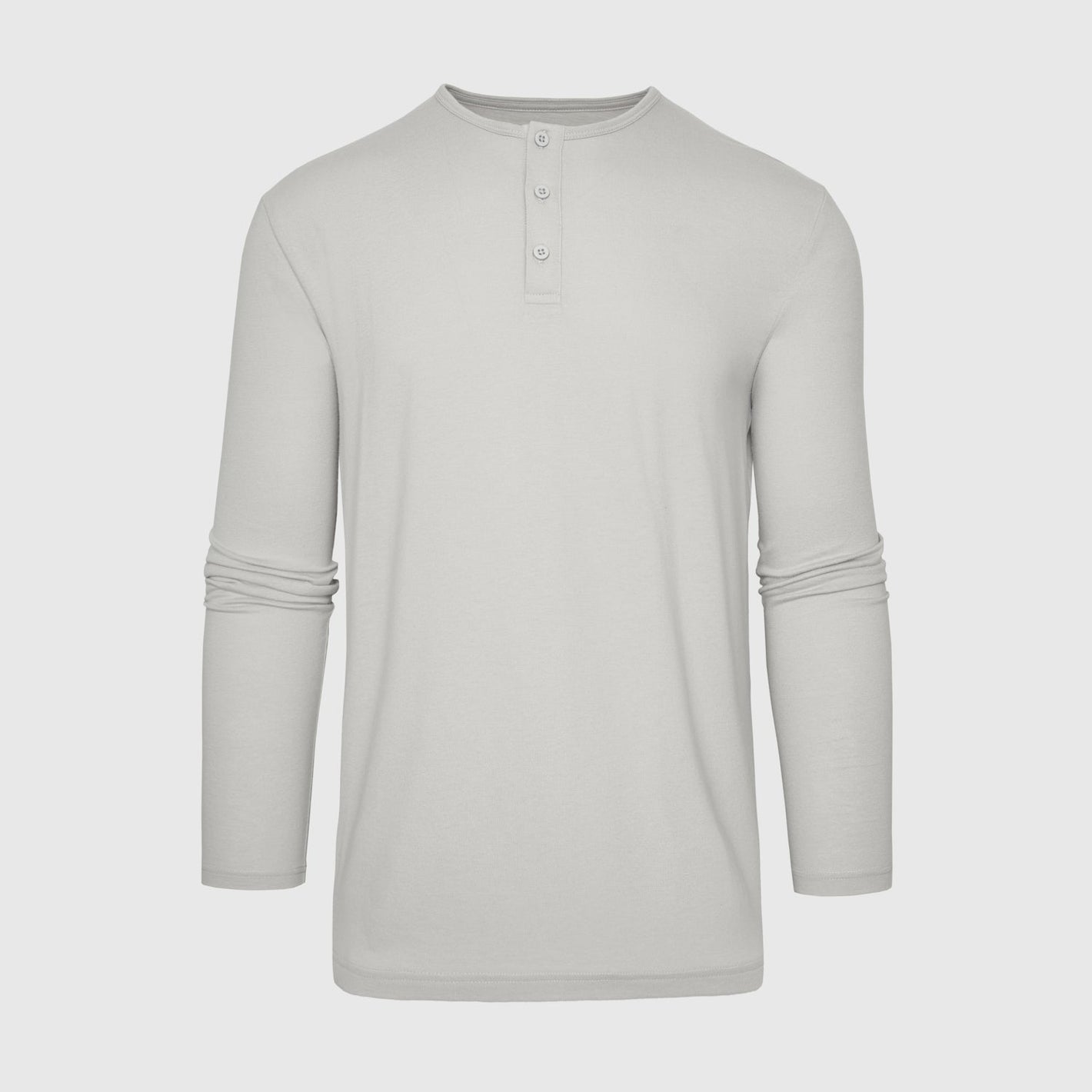 Light Gray Classic Long Sleeve Henley