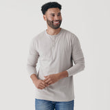 Light Gray Classic Long Sleeve Henley
