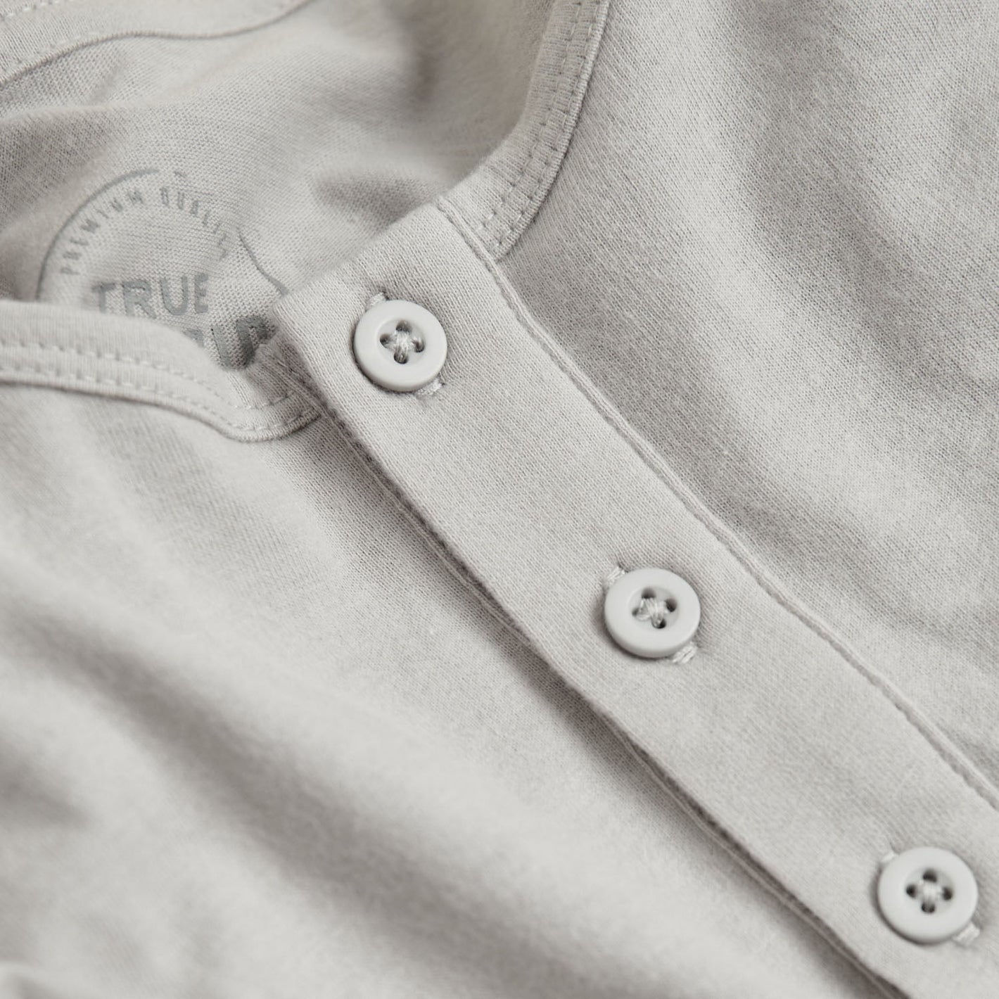 Light Gray Classic Long Sleeve Henley