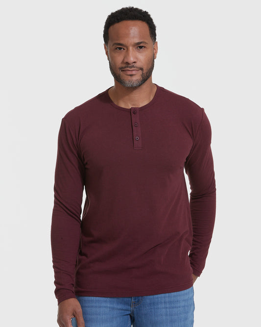 Mahogany Long Sleeve Henley