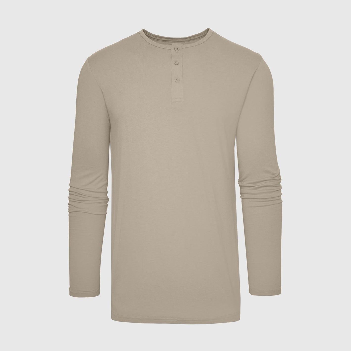 Military Beige Classic Long Sleeve Henley