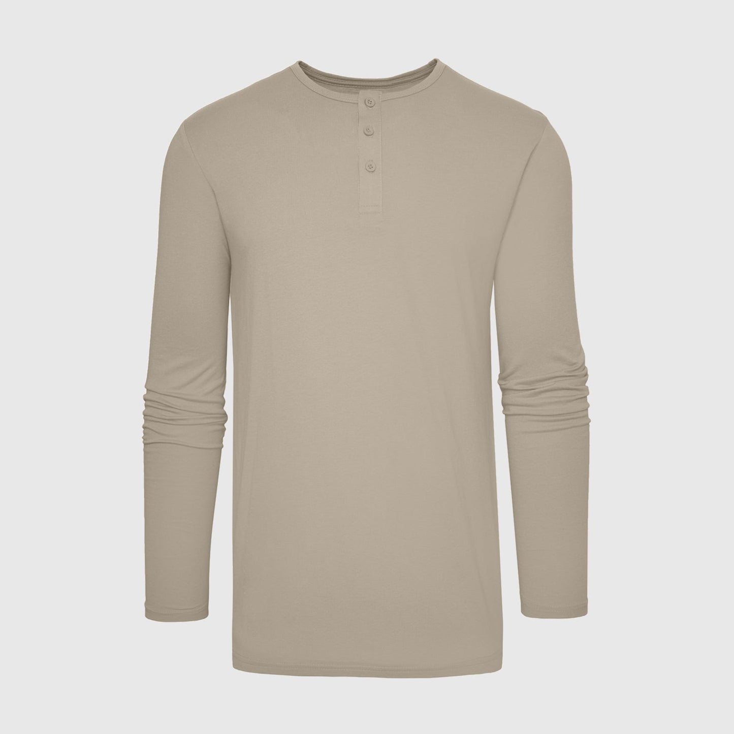 Military Beige Classic Long Sleeve Henley