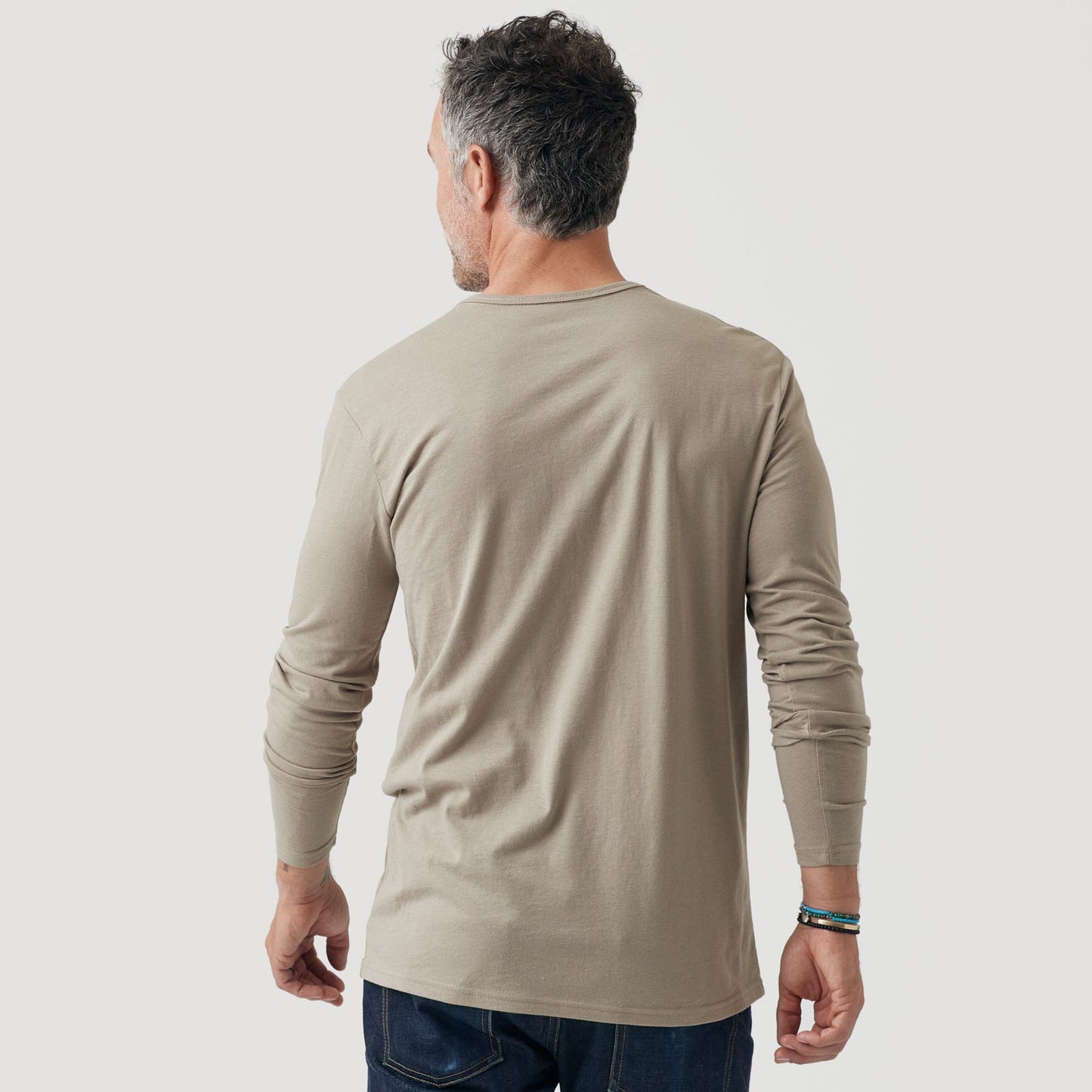Military Beige Classic Long Sleeve Henley