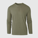 Military Green Classic Long Sleeve Henley