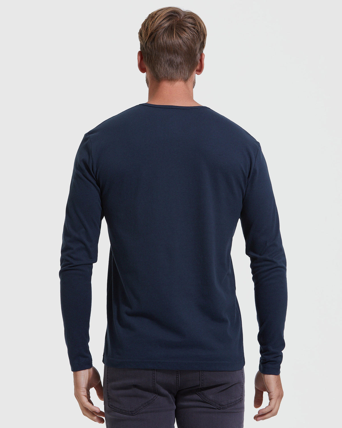 Navy Classic Long Sleeve Henley