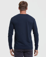 Navy Classic Long Sleeve Henley