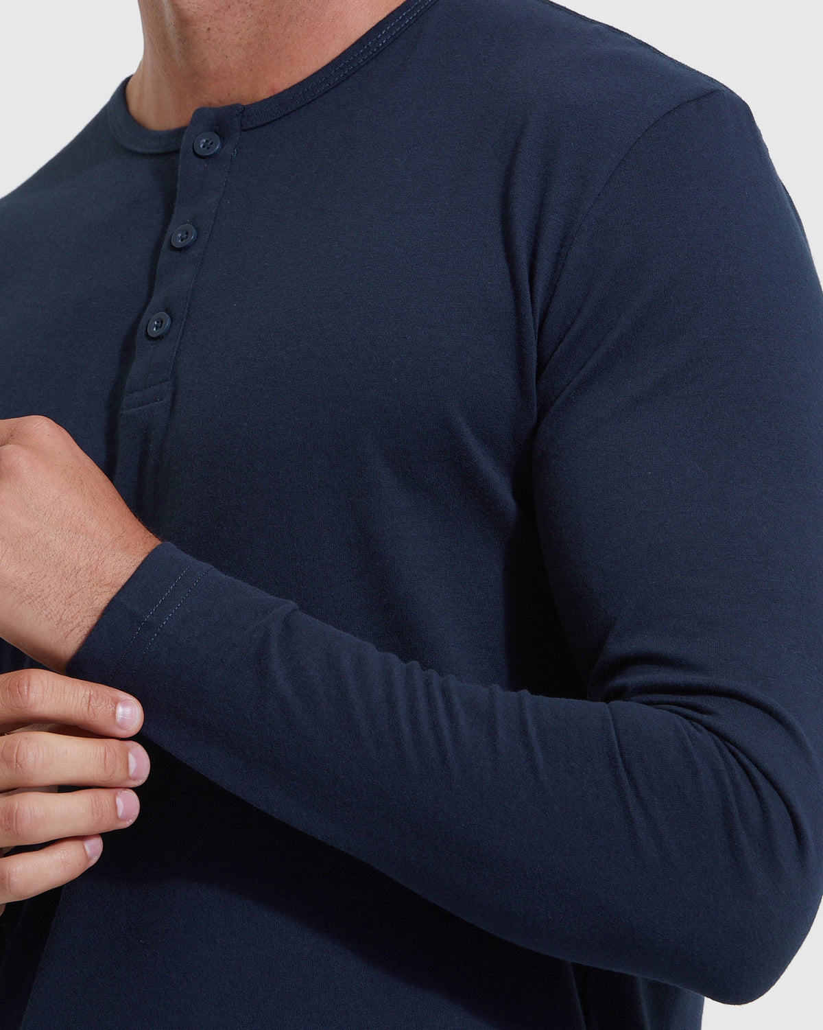 Navy Classic Long Sleeve Henley
