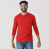 True Red Classic Long Sleeve Henley