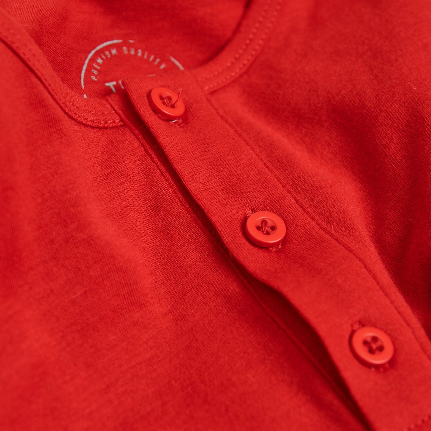 True Red Classic Long Sleeve Henley