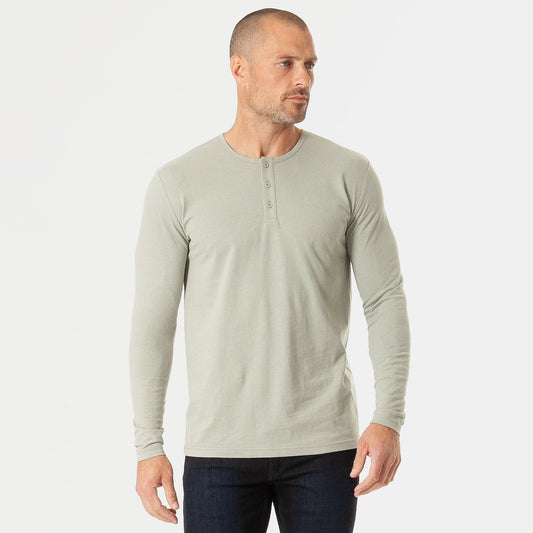 Slate Green Classic Long Sleeve Henley