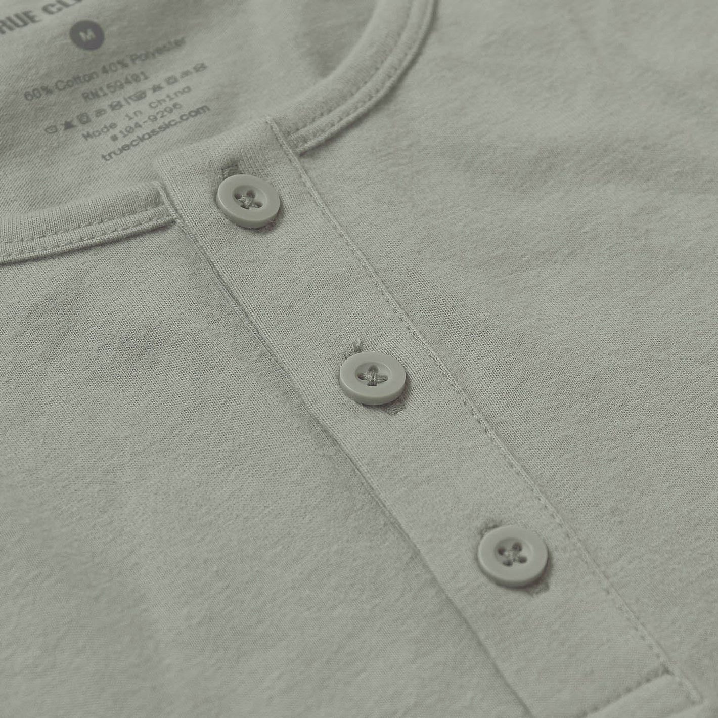 Slate Green Classic Long Sleeve Henley
