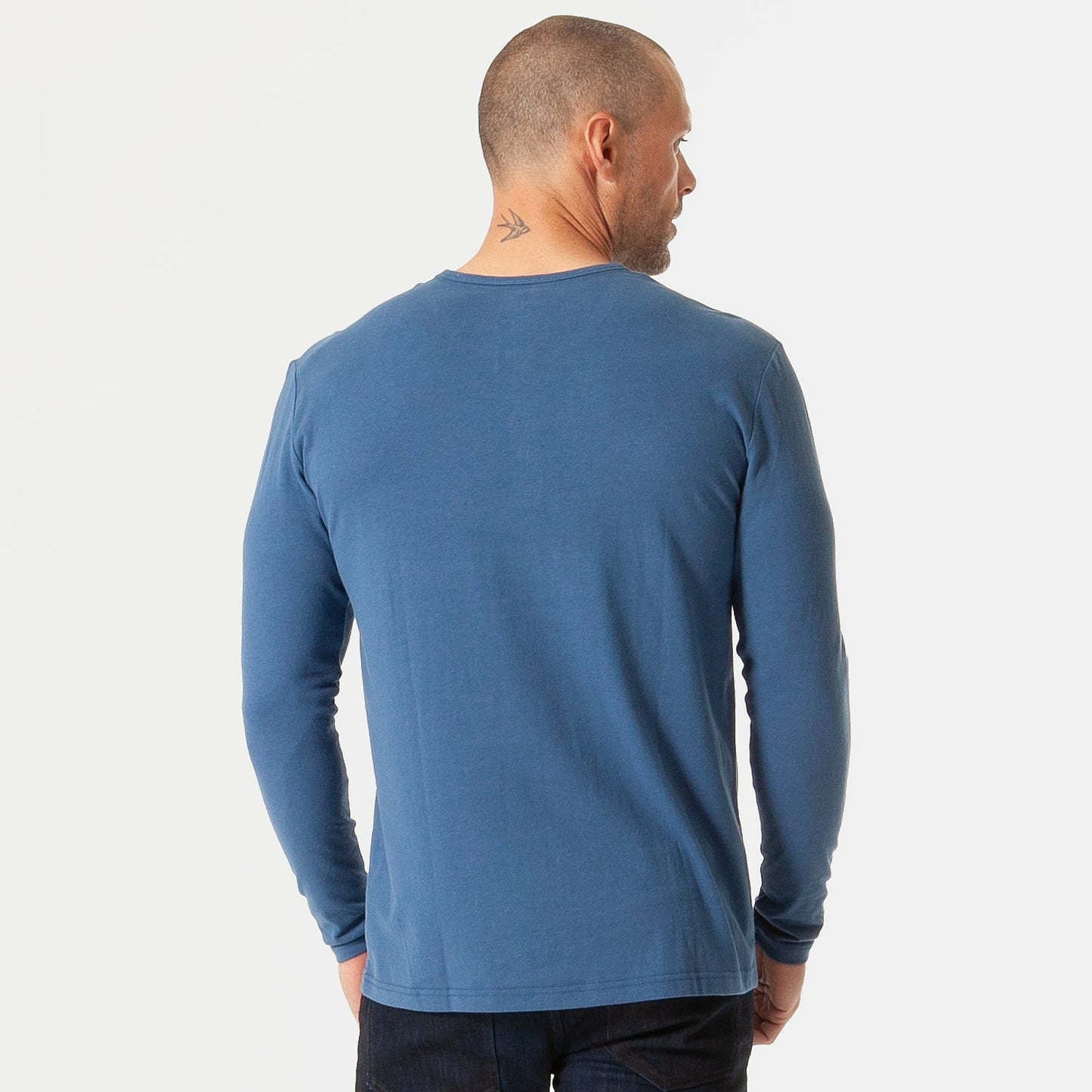Stone Blue Classic Long Sleeve Henley